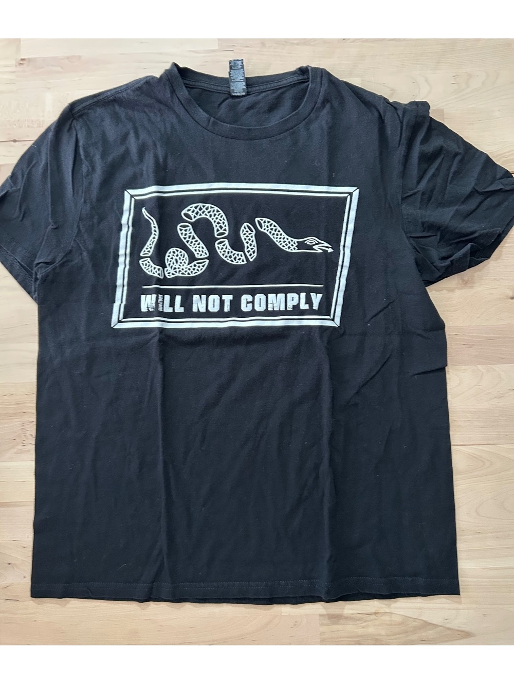 Graham Allen "Will Not Comply" Gadsden Snake Political Graphic T-Shirt - Size L